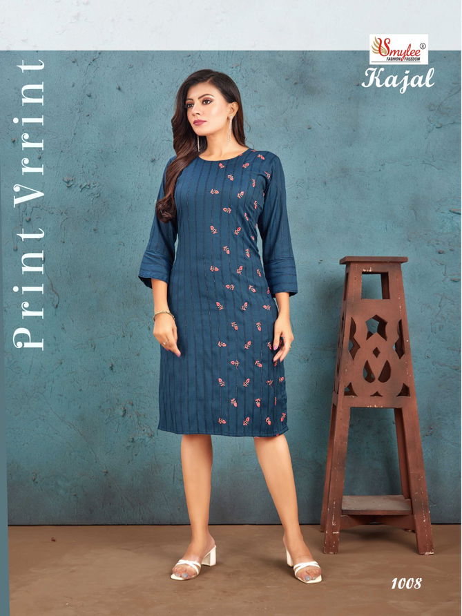 Kajal By Rung Rayon Embroidery Kurtis Catalog